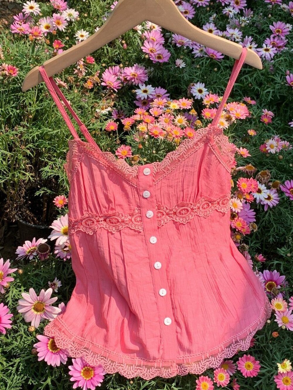 Watermelon Pink Elegant Women's Camisole top